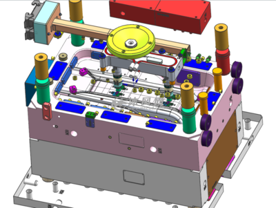 香蕉型浇口路虎汽车内饰件模具设计图档与计算机软件开发
